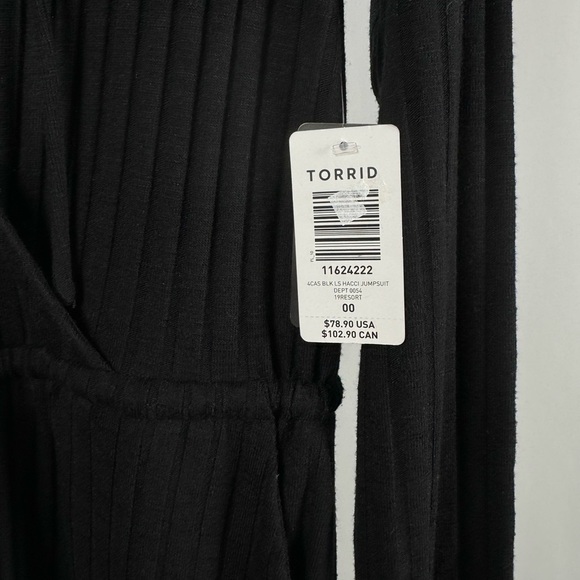NWT Torrid Long Sleeve Hacci Jumpsuit in Black Size Large - Picture 6 of 10